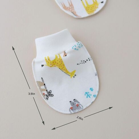 12 Pairs Baby Mittens Newborn Mittens No Scratch 100% Cotton Gloves Essentials for 0-9 Months Baby Boys Girls in Saudi Arabia