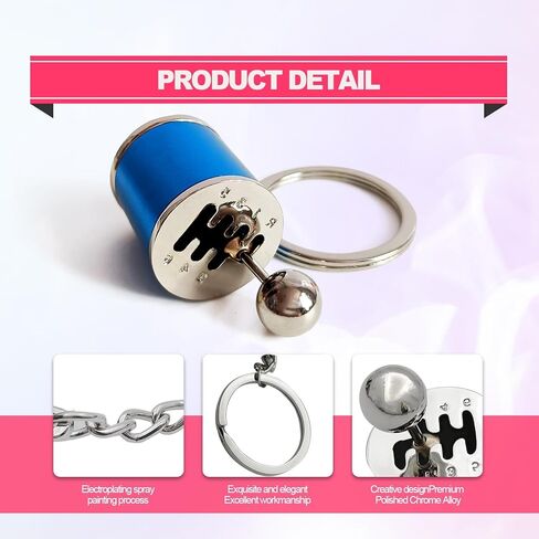 Gea Box Keychain 6 Speed Manual Transmission Shift Lever Keyring Mini Car Gear Shift Stick Knob Keyring Manual Transmission Gearbox Key Chain Creative Car Key Fob Keychain Accessories(Colorful) in Saudi Arabia