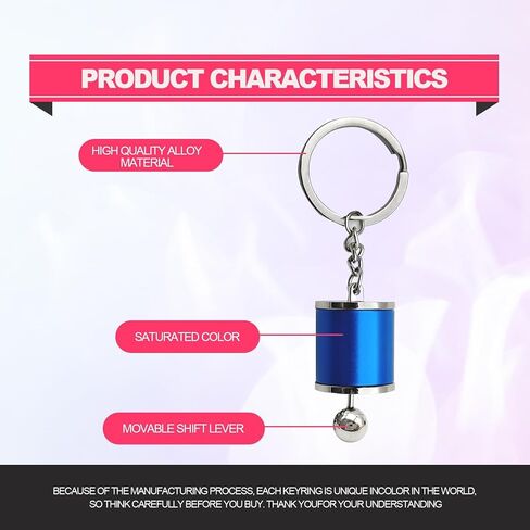 Gea Box Keychain 6 Speed Manual Transmission Shift Lever Keyring Mini Car Gear Shift Stick Knob Keyring Manual Transmission Gearbox Key Chain Creative Car Key Fob Keychain Accessories(Colorful) in Saudi Arabia