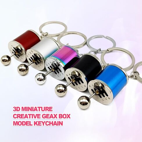 Gea Box Keychain 6 Speed Manual Transmission Shift Lever Keyring Mini Car Gear Shift Stick Knob Keyring Manual Transmission Gearbox Key Chain Creative Car Key Fob Keychain Accessories(Colorful) in Saudi Arabia