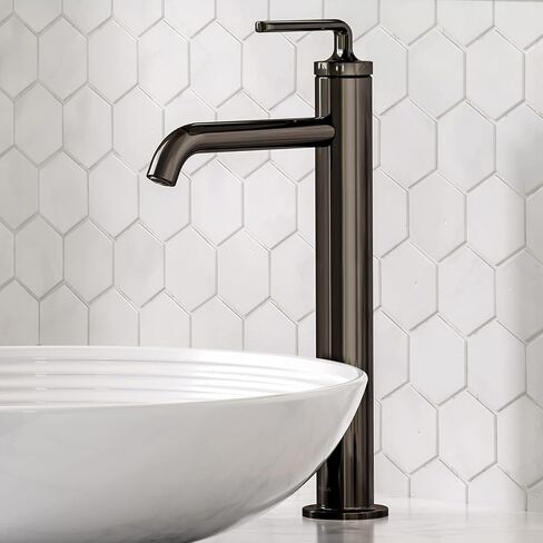 KRAUS Novis Single Handle Vessel Sink Bathroom Faucet with Pop-Up Drain in Spot Free Stainless Steel, KVF-1220SFS in Saudi Arabia