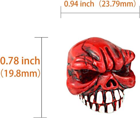 Arenbel Skull Valve Stem Cap 4 Pack Stem Covers for Cars SUVs Bike Bicycle Trucks Motorcycles, Attractive Car Accessories Red in Saudi Arabia