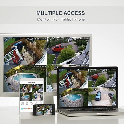 8 Channel Wireless Security Camera System, 2MP CCTV NVR System with 1TB Hard Drive, 8X Bullet Outdoor WiFi IP Cameras, Audio Recording, Day/Night Vision, Human Detection, APP Email Alert in Saudi Arabia