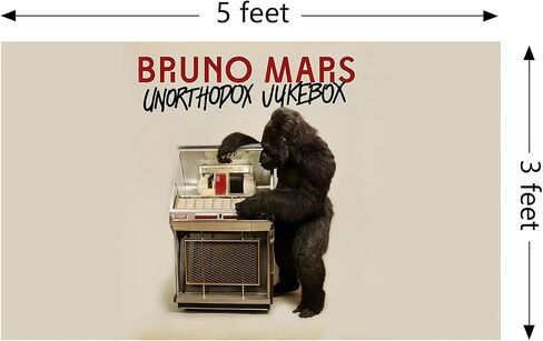 GLazzY Unorthodox Jukebox ألبوم موسيقى راب مضحك مقاس 3 × 5 أقدام مع أربعة فتحات نحاسية مناسبة للمساكن الجامعية الداخلية والحانات وحفلات الموسيقى in Saudi Arabia
