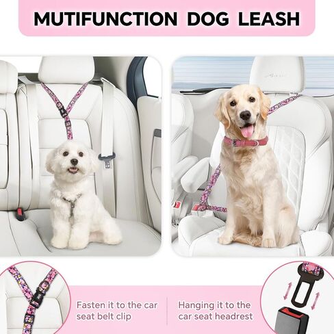 Hands Free Dog Leash, Adjustable Heavy Duty Waist Belt for Small Medium Large Dogs Walking Running with Reflective(Red) in Saudi Arabia