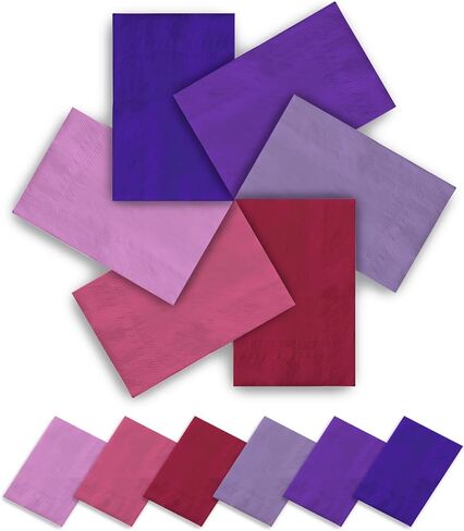 qiqee 24 Colors Paper Napkins Guest Paper Disposable Towels Napkin Paper Hand Towels for Wedding, Dinner, Birthday Party, Dessert Cocktail ＆ Kitchen Napkins(120 Count,13 * 16inch） in Saudi Arabia