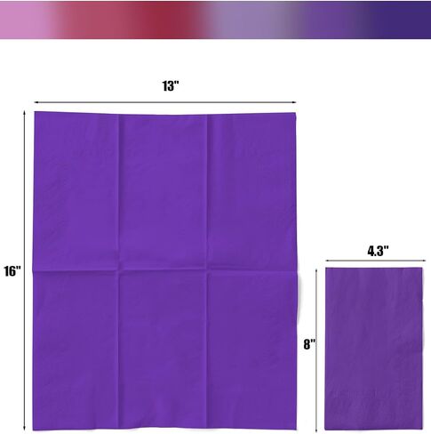qiqee 24 Colors Paper Napkins Guest Paper Disposable Towels Napkin Paper Hand Towels for Wedding, Dinner, Birthday Party, Dessert Cocktail ＆ Kitchen Napkins(120 Count,13 * 16inch） in Saudi Arabia