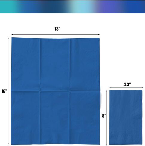 qiqee 24 Colors Paper Napkins Guest Paper Disposable Towels Napkin Paper Hand Towels for Wedding, Dinner, Birthday Party, Dessert Cocktail ＆ Kitchen Napkins(120 Count,13 * 16inch） in Saudi Arabia