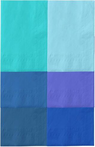 qiqee 24 Colors Paper Napkins Guest Paper Disposable Towels Napkin Paper Hand Towels for Wedding, Dinner, Birthday Party, Dessert Cocktail ＆ Kitchen Napkins(120 Count,13 * 16inch） in Saudi Arabia