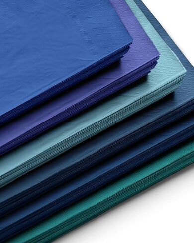 qiqee 24 Colors Paper Napkins Guest Paper Disposable Towels Napkin Paper Hand Towels for Wedding, Dinner, Birthday Party, Dessert Cocktail ＆ Kitchen Napkins(120 Count,13 * 16inch） in Saudi Arabia