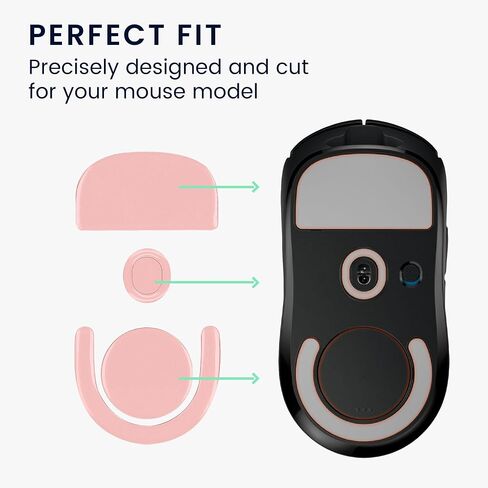 استبدال قدم الماوس kwmobile متوافق مع ملصق التزلج على الجليد Logitech G PRO X Superlight 2 - وردي داكن in Saudi Arabia