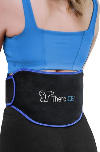 TheraICE Ice Pack Back Brace for Lower Back Pain, 2 Pack Lower Back Wrap Heating Pad Inserts, Hot or Cold Therapy Back Pain Relief Products for Lower Lumbar, Sciatic Nerve, Herniated Disc in Kuwait