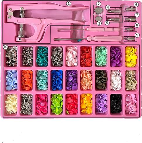 Amogto Air Eye Buckle Resin Metal Four-fit Buckle Dark Press 300pcs Child Female Button Hand Pressure Pliers Installation Tool setSnap Buttons andp Buttons for Sewing and Crafting Leather Snaps in Kuwait