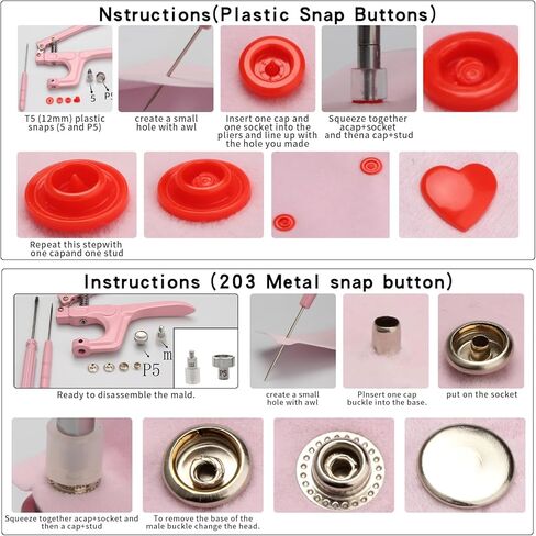 Amogto Air Eye Buckle Resin Metal Four-fit Buckle Dark Press 300pcs Child Female Button Hand Pressure Pliers Installation Tool setSnap Buttons andp Buttons for Sewing and Crafting Leather Snaps in Kuwait
