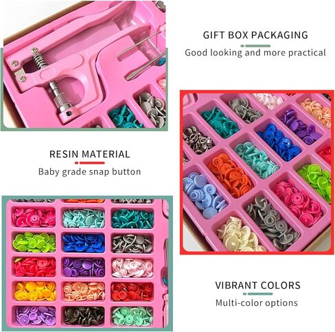 Amogto Air Eye Buckle Resin Metal Four-fit Buckle Dark Press 300pcs Child Female Button Hand Pressure Pliers Installation Tool setSnap Buttons andp Buttons for Sewing and Crafting Leather Snaps in Kuwait