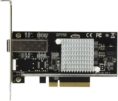 بطاقة شبكة StarTech.com 10G - 1x 10G Open SFP + موصل ألياف LC متعدد الأوضاع - شريحة Intel 82599 - بطاقة Gigabit Ethernet (PEX10000SRI)، أسود in Saudi Arabia