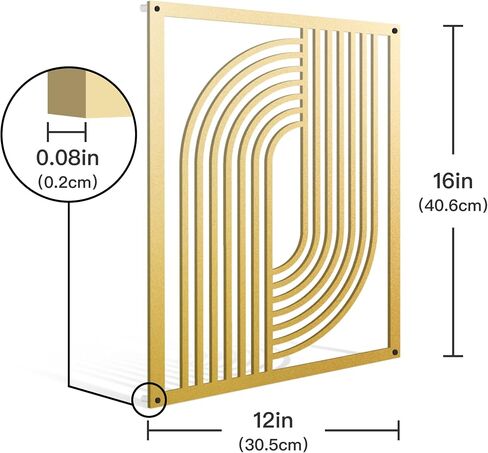 Putuo Decor Black Geometric Line Metal Wall Art Set of 2, Minimalist Square Hanging Decoration, Modern Hanging Wall Sculpture over bed, 11.8x11.8 Inches in Saudi Arabia