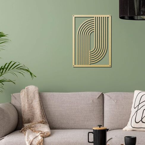Putuo Decor Black Geometric Line Metal Wall Art Set of 2, Minimalist Square Hanging Decoration, Modern Hanging Wall Sculpture over bed, 11.8x11.8 Inches in Saudi Arabia