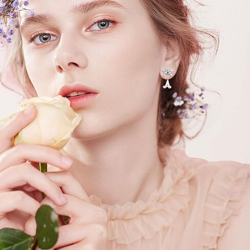 كوالا أقراط S925 الفضة الاسترليني كوالا أقراط الحيوان للنساء الفتيات أقراط ثلاثية الأبعاد كوالا مجوهرات هدايا عيد ميلاد in Kuwait