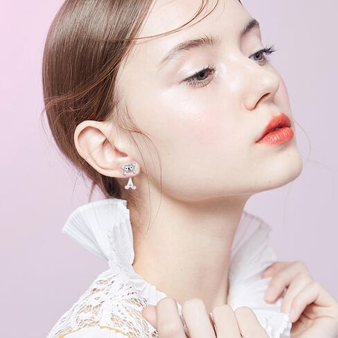 كوالا أقراط S925 الفضة الاسترليني كوالا أقراط الحيوان للنساء الفتيات أقراط ثلاثية الأبعاد كوالا مجوهرات هدايا عيد ميلاد in Kuwait