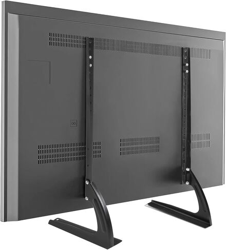 حامل تلفزيون، سطح طاولة حامل تلفزيون عالمي لشاشات تلفزيون بلازما LCD مسطحة مقاس 32 إلى 75 بوصة، وأرجل تلفزيون، يحمل ما يصل إلى 88 رطلًا، بحد أقصى 800 × 400 مم، قاعدة تلفزيون بديلة قابلة لضبط الارتفاع in Kuwait