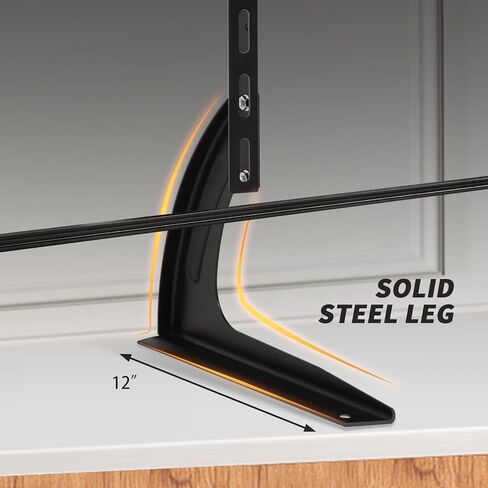 حامل تلفزيون، سطح طاولة حامل تلفزيون عالمي لشاشات تلفزيون بلازما LCD مسطحة مقاس 32 إلى 75 بوصة، وأرجل تلفزيون، يحمل ما يصل إلى 88 رطلًا، بحد أقصى 800 × 400 مم، قاعدة تلفزيون بديلة قابلة لضبط الارتفاع in Kuwait