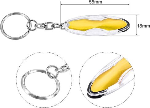 سلسلة مفاتيح لتفريغ الكهرباء الساكنة من uxcell، حلقة مفاتيح موصلة للتفريغ ESD من الراتنج الساكن، (4 ألوان، 8 قطع) in Kuwait