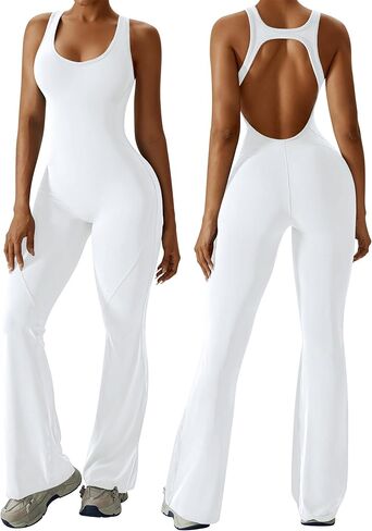 بذلة نسائية مضيئة من Litthing بدون ظهر للتمرين قطعة واحدة بدون أكمام للتحكم في البطن واليوجا رومبير مبطن من الخلف لصالة الألعاب الرياضية Unitard in Kuwait