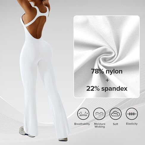 بذلة نسائية مضيئة من Litthing بدون ظهر للتمرين قطعة واحدة بدون أكمام للتحكم في البطن واليوجا رومبير مبطن من الخلف لصالة الألعاب الرياضية Unitard in Kuwait