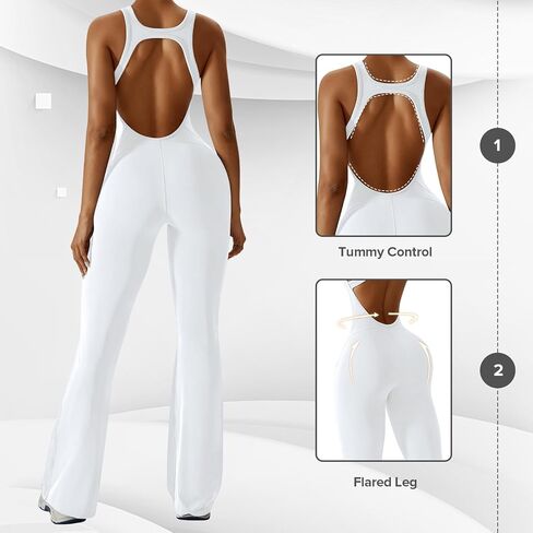 بذلة نسائية مضيئة من Litthing بدون ظهر للتمرين قطعة واحدة بدون أكمام للتحكم في البطن واليوجا رومبير مبطن من الخلف لصالة الألعاب الرياضية Unitard in Kuwait