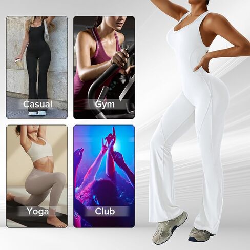 بذلة نسائية مضيئة من Litthing بدون ظهر للتمرين قطعة واحدة بدون أكمام للتحكم في البطن واليوجا رومبير مبطن من الخلف لصالة الألعاب الرياضية Unitard in Kuwait