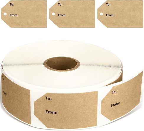800 Pieces to and from Stickers Thanksgiving Kraft Tags Sticker Brown Holiday Present Stickers for Christmas Wedding Birthday Anniversaries Presents Packing and Sealing in Saudi Arabia