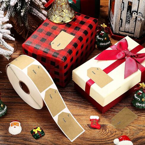 800 Pieces to and from Stickers Thanksgiving Kraft Tags Sticker Brown Holiday Present Stickers for Christmas Wedding Birthday Anniversaries Presents Packing and Sealing in Saudi Arabia