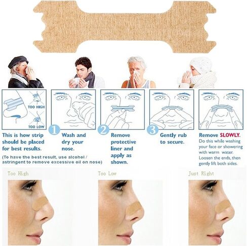 300 Pcs Nasal Strips for Reduce Snoring,Anti Snoring for Breathing 55mm*16mm in Saudi Arabia