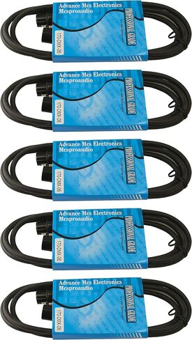 110 ohm 3 Pin DMX Lighting Cable (06 ft, 5 Cable Pack) in Saudi Arabia