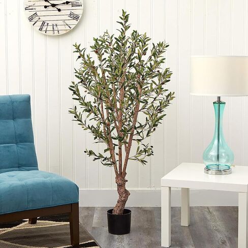 Nearly Natural 5258 Olive Silk Tree, 5-Feet, Green, 30 x 30 x 55 inches in Saudi Arabia