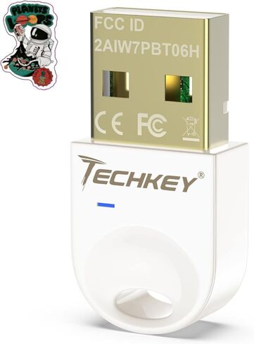 محول بلوتوث USB 5.3 للكمبيوتر المكتبي، قم بتوصيل وتشغيل جهاز استقبال وجهاز إرسال بلوتوث صغير V3 EDR Dongle لأجهزة الكمبيوتر المحمول بلوتوث Windows 11/10/8.1-Greige in Saudi Arabia