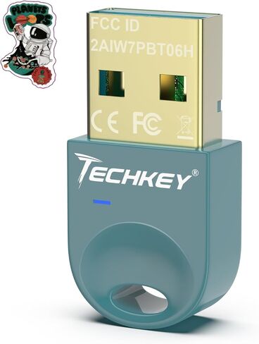 محول بلوتوث USB 5.3 للكمبيوتر المكتبي، قم بتوصيل وتشغيل جهاز استقبال وجهاز إرسال بلوتوث صغير V7 EDR Dongle لأجهزة الكمبيوتر المحمول بلوتوث Windows 11/10/8.1-Meadow in Saudi Arabia