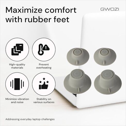 Laptop Rubber Feet Skidproof 16 Pcs - Notebook/Computer/Keyboard Feet - Cooling Laptop Feet/Legs with Suction Cup in Saudi Arabia