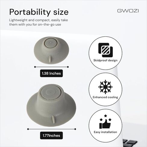 Laptop Rubber Feet Skidproof 16 Pcs - Notebook/Computer/Keyboard Feet - Cooling Laptop Feet/Legs with Suction Cup in Saudi Arabia