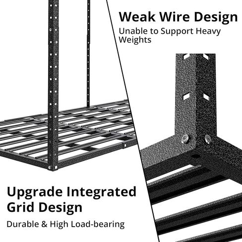 رف تخزين المرآب العلوي 4 × 8، سعة الوزن 750 رطل، رفوف تخزين مثبتة على السقف قابلة للتعديل، نظام تنظيم تخزين المرآب المعدني الثقيل in Kuwait