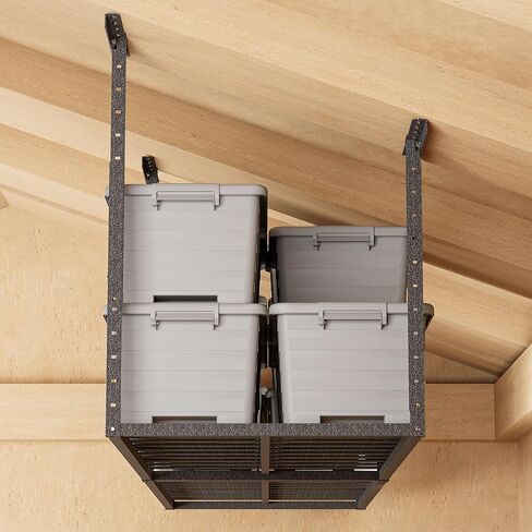 رف تخزين المرآب العلوي 4 × 8، سعة الوزن 750 رطل، رفوف تخزين مثبتة على السقف قابلة للتعديل، نظام تنظيم تخزين المرآب المعدني الثقيل in Kuwait