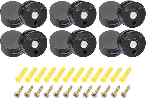Mirror Clip, 6Pcs Mirror Floating Glass Clips for 5-8mm Thick, Bathroom Mirror Clips for Frameless Mirror, Mirrors Bracket Holder Walls Fixed Fitting (27mm Silver) in Saudi Arabia