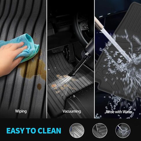 Tesla Model 3 Floor Mats - All-Weather Floor Mats for Tesla Model 3 2021 2022, Custom Fit TPE Cargo Liner Rear Cargo Tray Model 3 Anti-Slip Trunk Mats, Tesla Model 3 Accessories （Set of 6pcs in Saudi Arabia