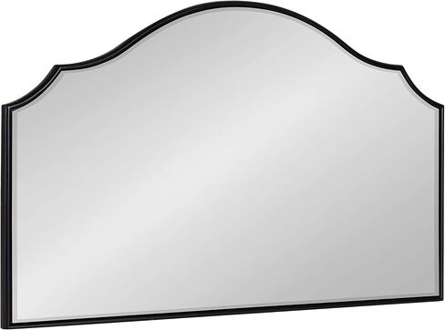 Kate and Laurel Leanna Glam Horizontal Wall Mirror, 27.5 x 31.5, Gold, Sophisticated Large Mirror for Wall in Saudi Arabia