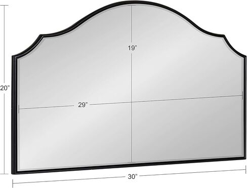 Kate and Laurel Leanna Glam Horizontal Wall Mirror, 27.5 x 31.5, Gold, Sophisticated Large Mirror for Wall in Saudi Arabia