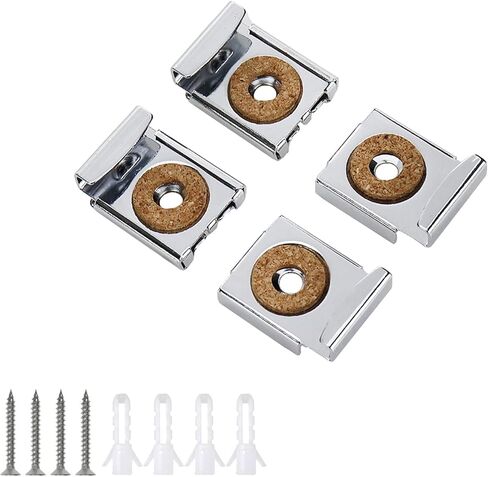 مجموعة واحدة من مشابك المرآة المحملة بزنبرك، مشابك معدنية بسيطة مثبتة على الحائط ومرآة in Kuwait