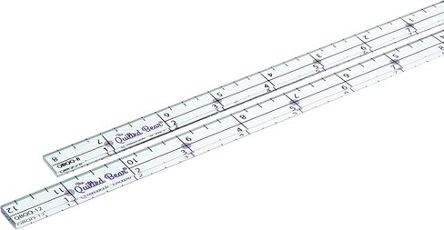 The Quilted Bear Quilter's Quarter - Transparent Acrylic Non Slip Quarter Inch Quilting, Patchwork & Sewing Ruler with ¼", ½", and 1" Markings (8 inches) in Saudi Arabia