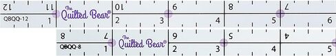 The Quilted Bear Quilter's Quarter - Transparent Acrylic Non Slip Quarter Inch Quilting, Patchwork & Sewing Ruler with ¼", ½", and 1" Markings (8 inches) in Saudi Arabia