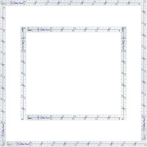 The Quilted Bear Quilter's Quarter - Transparent Acrylic Non Slip Quarter Inch Quilting, Patchwork & Sewing Ruler with ¼", ½", and 1" Markings (8 inches) in Saudi Arabia